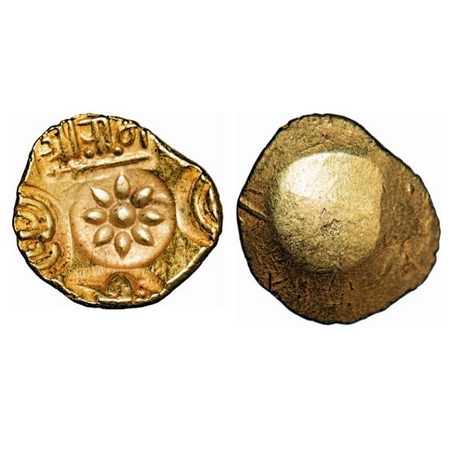 Yadavas of Devagiri, Rama Chandra Deva (c. 1270-1311 AD), Gold Padma Tanka, 3.83gm, Obv: L