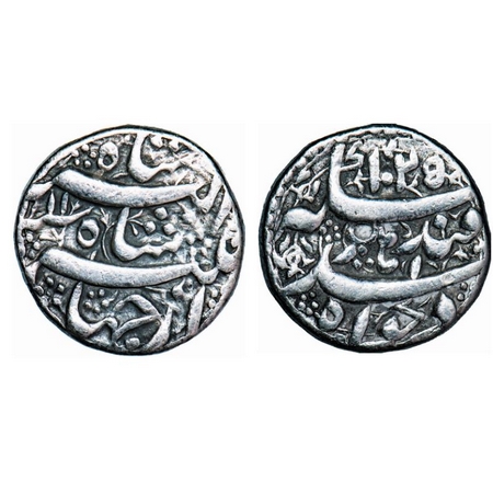 Jahangir, Silver Rupee, 11.34g, Qandahar Mint, AH 1025 / 11 RY, date on reverse and RY on 