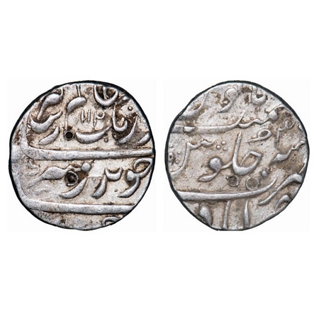 Aurangzeb, Silver Rupee, 11.46g, Nasirabad (Dharwad) Mint, AH 1112 / 4x RY. KM 300.67. Abo