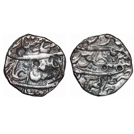 Muhammad Shah, Silver Rupee, 11.31g, Alamgirpur Mint, 3 RY. KM 436.5. Test marks, Fine+, V