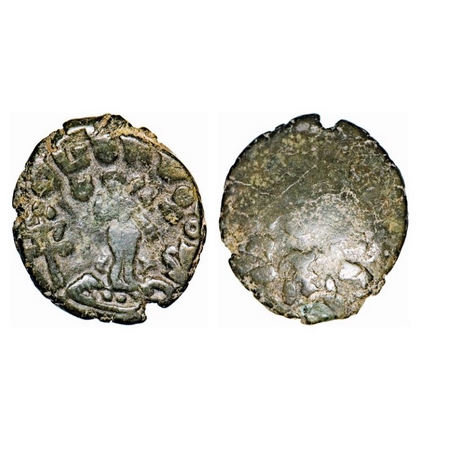 Post Sunga, Kings of Mathura, Brahmamitasa, (1 Cen BC), Copper, 5.85g, 19.02x17.16mm, Obv: