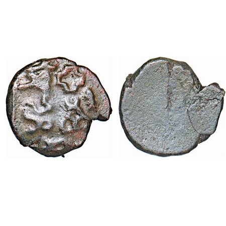 City State, issue of Mahismati, (2-1 Cen BC), Copper, 8.38g, 21.70x23.38mm, Obv: Brahmi le