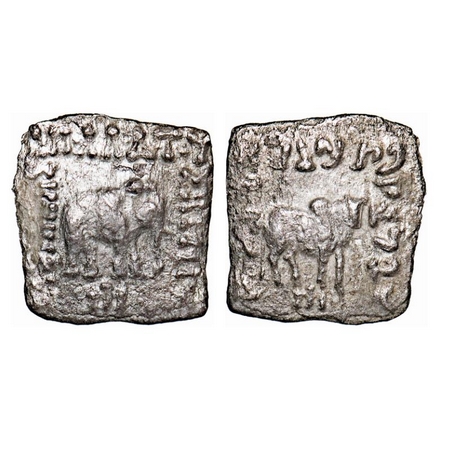 Indo Greeks, Apollodotus I, Silver Drachm, 1.48g, 15.22x14.40mm, Obv: Elephant walking to 