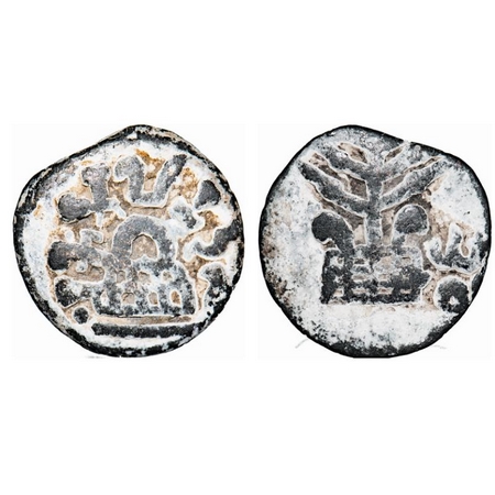 Anandas of Karwar, Mulananda, Lead, 14.45g, 26.78x26.70mm, Obv: Eight arched hill(chaitya)