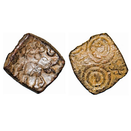 Satavahana, Satkarni, Vidarbha, Lead, 1.82g, 14.70x15.00mm, Obv: Elephant to right with ra