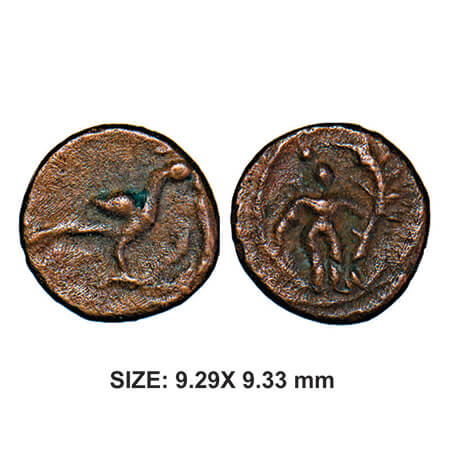 Thanjavur Nayakas, 17th century, Copper, 0.60g, Obv: Nayakas king in standing postion, Rev