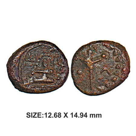 Southern India, Palani region issue, 17th century, Copper, 3.258g, Obv: Decorated Shivling