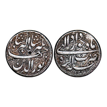 Jahangir, Silver Rupee, 11.17g, Agra Mint, AH 1025/11 RY, Month Khurdad, ornamented. KM 14
