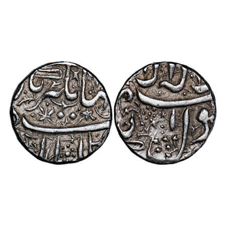 Jahangir, Silver ½ Rupee, Ahmadnagar Mint, Kalima type. KM 134.1. About Extremely Fine, Ra