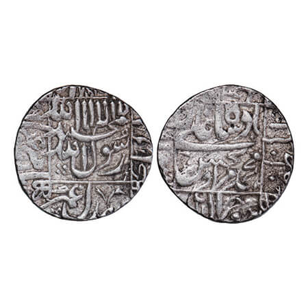 Murad Bakhsh, Silver Rupee, 11.51g, Surat Mint, Ahad (1) RY, mint name in left margin. KM