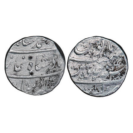 Muhammad Shah, Silver Rupee, 11.20g, Kashmir Mint, AH 11xx/3 RY. KM 436.48. About Very Fin