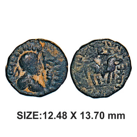 Kushana, Soter Megas alias WimaTakto (c. 90-113 AD), Copper Drachma, 2.04g, Obv: Bust of S