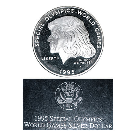United States, Silver Dollar Proof Coin, 26.73g, 1995 Special Olympics Commemorative Fundi