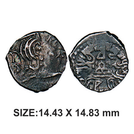 Western Kshatrapa, Svami Rudrasena III son of Svami Rudradaman II, Silver Drachma, 2.17g, 