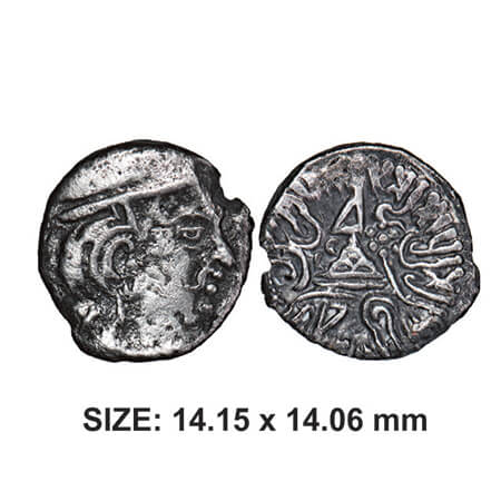 Western Ksatrapas, Rudrasimha III as Mahaksatraps, s/o satyasimha, Silver, Drachm, 1.60g, 