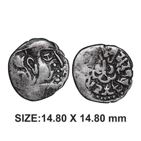 Guptas, Skandagupta, Silver Drachm, 1.69g, Obv: King bust facing to right, Rev: Winged gar