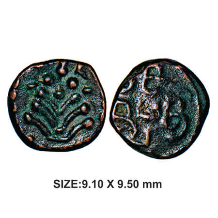 Sethupathi of Ramnad, 1605-1795 AD, Copper, 0.95g, Obv: Looks like seated Narashima but th
