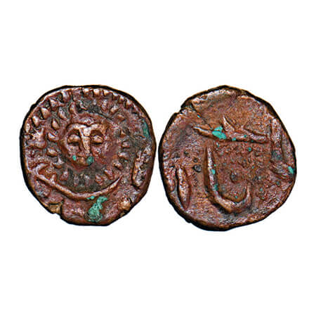 Baroda, Copper ½ Paisa, 2.50g, Sayaji Rao III (VS 1932-1995, 1875-1938 AD), Amreli Mint, S