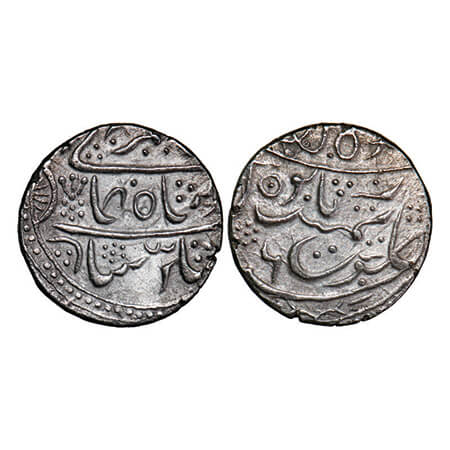 Bikanir, Silver Rupee, 11.17g, Gaj Singh (AH 1159-1201 / 1746-1786 AD), INO Alamgir II, 6 