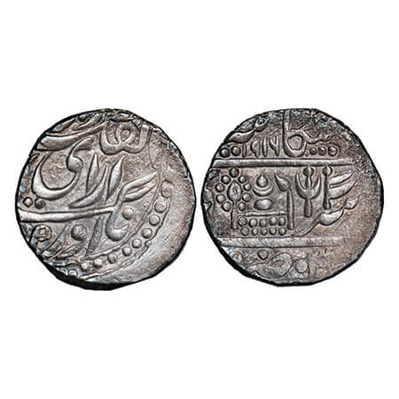 Bikanir, Silver Rupee, 11.45g, Dungar Singh, INO Queen Victoria, Bikanir Mint, VS 1916 / (
