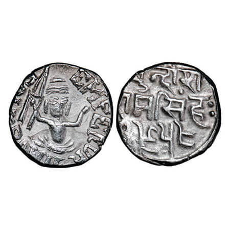 Bundi, Silver Rupee, 10.67g, Ram Singh, VS 1959 (1902 AD), INO Edward VII, seated goddess 