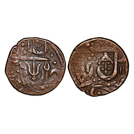 Gwalior, Copper Paisa, 13.90g, Unattributed (probably Ujjain Mint), INO Shah Alam II, Tris