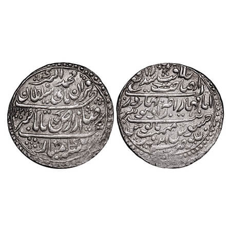 Indore, Silver Nazarana Rupee, 14.70g, Jaswant Rao (AH 1213-1226 / 1798-1811 AD), INO Muha
