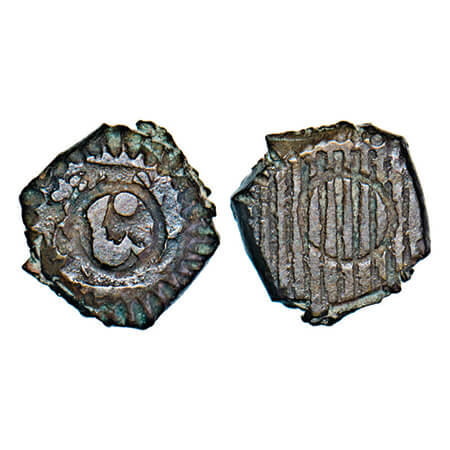Jafarabad, Billon kori, 3.60g, Unknown ruler, normal farsi legend on obverse and line patt