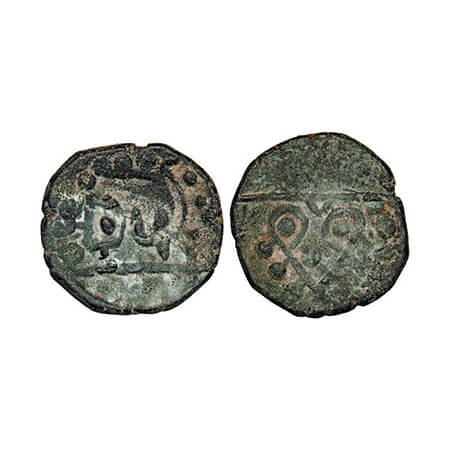 Jhabua, Copper Paisa, 9.55g, Gopal Singh (VS1897-1952 / 1840-1895 AD, British Protectorate