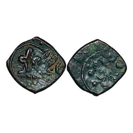 Jhabua, Copper Paisa, 13.17g, Gopal Singh (VS1897-1952 / 1840-1895 AD, British Protectorat