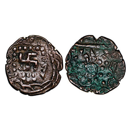 Jhabua, Copper Paisa, 11.26g, Gopal Singh (VS 1897-1952 / 1840-1895 AD), British Protector