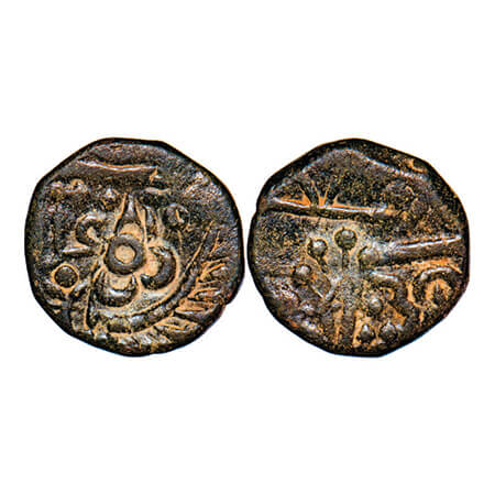 Jhabua, Copper Paisa, 8.72g, Gopal Singh (VS1897-1952 / 1840-1895 AD, British Protectorate