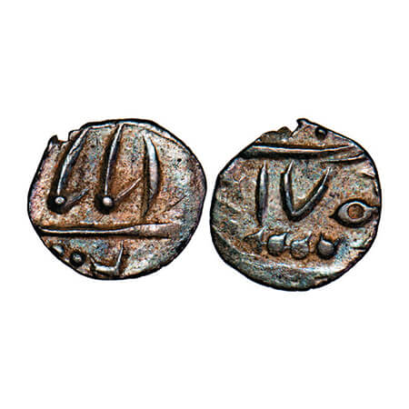 Jhalawar, Silver 1/8 Rupee, 1.42g, Madan Singh (1837-1845 AD), Jhalawar Mint, 17 RY, KM 3.