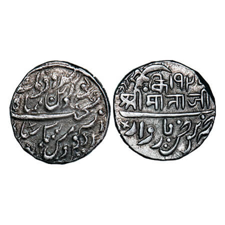 Jodhpur, Silver Rupee, 11.34g, Takhat Singh (AH 1259-1290, 1843-1873 AD), Sojat Marwar Min