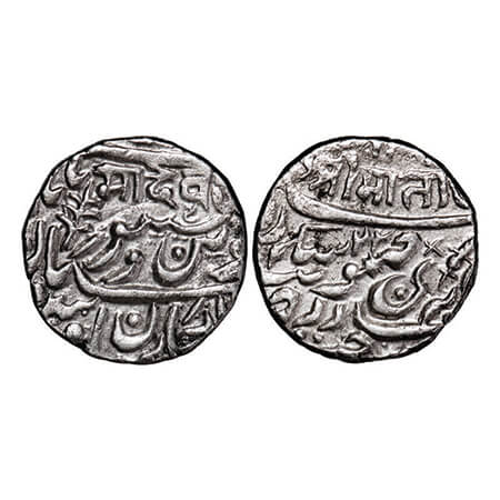 Jodhpur, Silver Rupee, 11.28g, Jaswant Singh, with the name of Queen Victoria, with additi