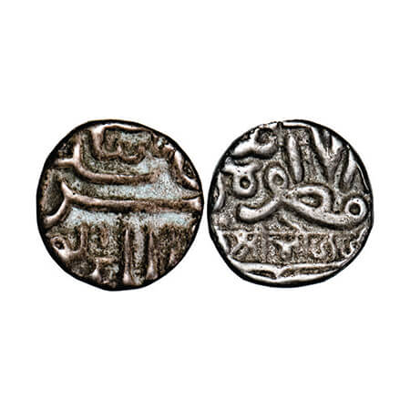Kutch, Silver, ½ Kori, 2.38g, Bhojrajji (AH 1041-1055/1631-1645 AD), INO Muzaffar Shah III