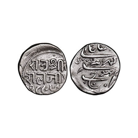 Kutch, Silver Kori, 4.65g, Deshalji II, INO Muhammad Akbar II, VS 1895 (Gujarati date). Ra