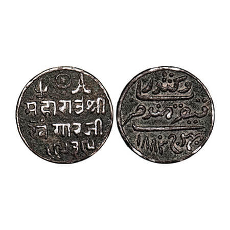 Kutch, Silver Kori, 4.60g, Khengarji III, INO Victoria Empress, VS 1939/1883 AD. Rajgor 20