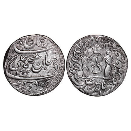Awadh, Silver Rupee, 11.07g, Muhammad Ali Shah (as king AH 1253-1258 / 1837-1842 AD), AH 1
