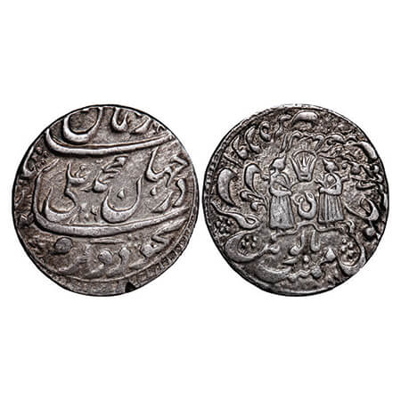 Awadh, Silver Rupee, 11.16g, Muhammad Ali Shah (as king AH 1253-1258 / 1837-1842 AD), AH 1