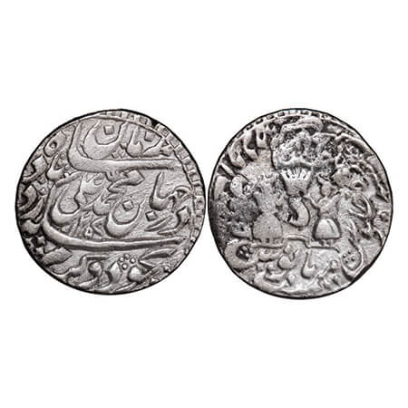 Awadh, Silver Rupee, 11.11g, Muhammad Ali Shah (as king AH 1253-1258 / 1837-1842 AD), AH 1