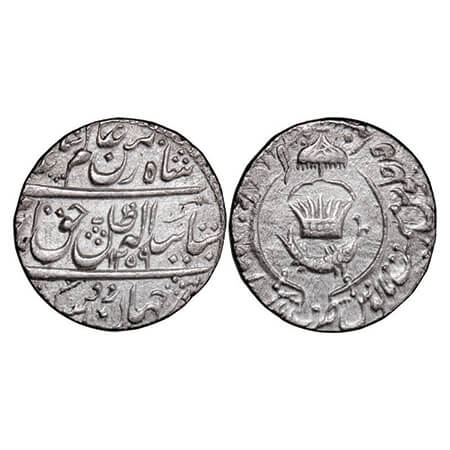 Awadh, Silver Rupee, 11.12g, Amjad Ali Shah (as king AH 1258-1263 / 1842-1847 AD), AH 1259