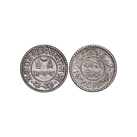 Kutch, Silver Kori, 4.68g, Vijayrajji, INO George VI, VS 1999/1942 AD. Rajgor. 269.1. Almo