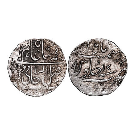 Narwar, Silver Rupee (Broad Flan), 11.17g, Mahadji Rao (1761-1794 AD), AH 1189/17 RY, Narw