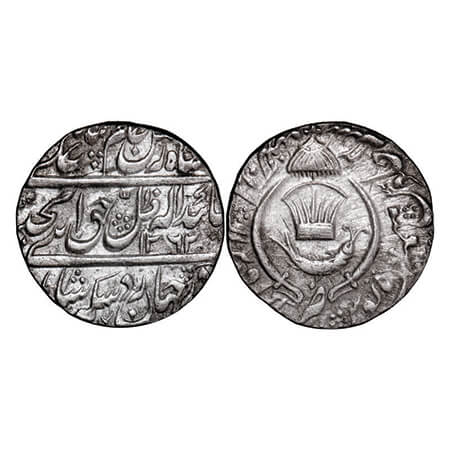 Awadh, Silver Rupee, 11.12g, Amjad Ali Shah (as king AH 1258-1263 / 1842-1847 AD), AH 1262