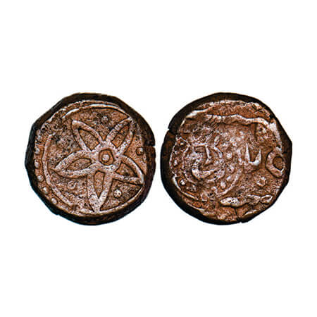 Ratlam, Copper Paisa, 13.80g, Anonymous hammered coinage, Raij Series, INO Shah Alam II, f