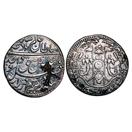 Awadh, Silver Rupee, 10.97g, Wajid Ali Shah (AH 1263-1262/ 1847-1856 AD), Mulk Awadh Bait-