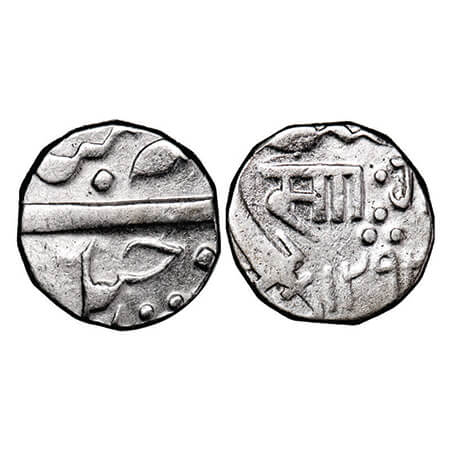 Baroda, Silver ½ Rupee, 5.70g, Sayaji Rao III (AH 1292-1357 / 1875-1938 AD), INO Khel Khas