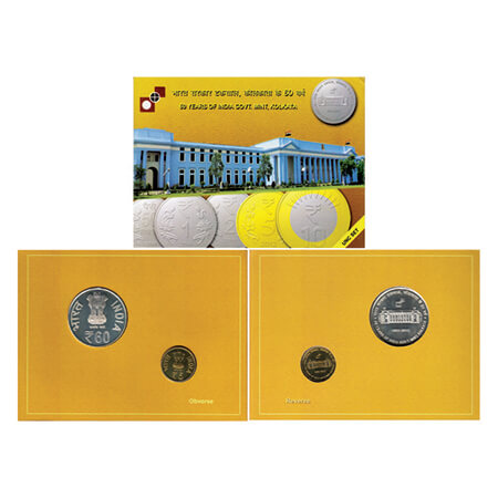 2012, 60 Years of India Government mint Kolkata (1952-2012), Unc set of 2 coins, 60 Rupees