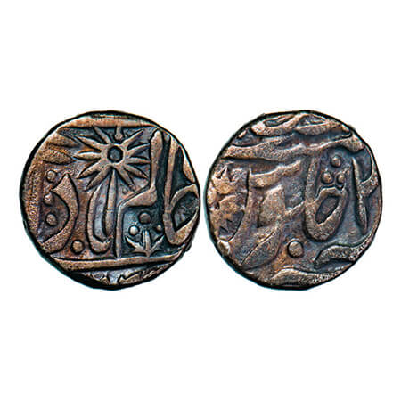 Chhatarpur, Silver Rupee, 10.84g, INO Shah Alam II, Chhatarpur Mint, 2x RY, Pataka and Cha